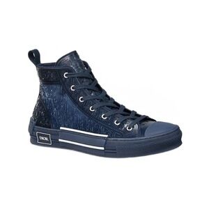 Dior B23 High Top Blue Raised Oblique
